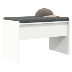 Banc d'entrée avec coussin Blanc 63 x 38 x 40 cm 536608536608