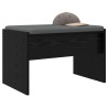 Banc d'entrée avec coussin Chêne noir 63 x 38 x 40 cm 536610536610