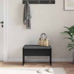 Banc d'entrée avec coussin Chêne noir 63 x 38 x 40 cm 536610536610