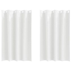 Rideaux occultants avec anneaux 2 pcs Blanc pur 175 x 140 cm 536611536611