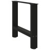 Pieds de table basse Noir 2 pièces 60 x (42-43) cm Acier 536612536612