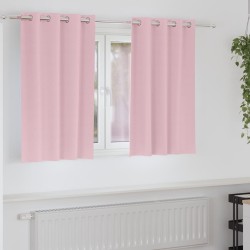 Rideaux occultants avec anneaux 2 pcs Rose bébé 140 x 140 cm 536613536613
