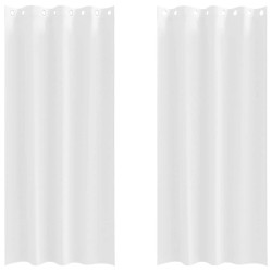 Rideaux occultants avec anneaux 2 pcs Blanc pur 260 x 140 cm 536614536614