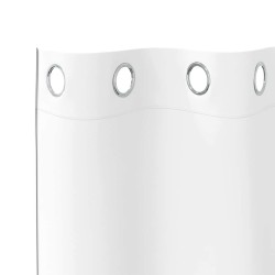 Rideaux occultants avec anneaux 2 pcs Blanc pur 260 x 140 cm 536614536614