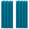 Rideaux occultants avec anneaux 2 pcs Turquoise 260 x 140 cm 536616536616