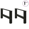 Pieds de table basse Noir 2 pièces 60 x (30-31) cm Acier 536617536617