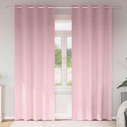 Rideaux occultants avec anneaux 2 pcs Rose bébé 260 x 140 cm 536621536621