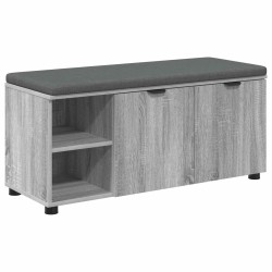 Banc d'entrée avec coussin Gris Sonoma 100 x 38 x 46 cm 536622536622