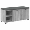 Banc d'entrée avec coussin Gris Sonoma 100 x 38 x 46 cm 536622536622