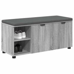 Banc d'entrée avec coussin Gris Sonoma 100 x 38 x 46 cm 536622536622
