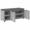 Banc d'entrée avec coussin Gris Sonoma 100 x 38 x 46 cm 536622536622