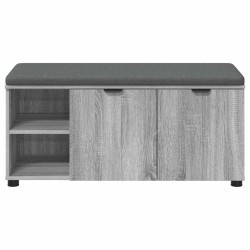 Banc d'entrée avec coussin Gris Sonoma 100 x 38 x 46 cm 536622536622