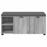 Banc d'entrée avec coussin Gris Sonoma 100 x 38 x 46 cm 536622536622