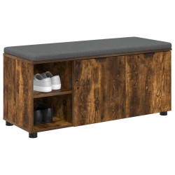 Banc d'entrée avec coussin Chêne Fumé 100 x 38 x 46 cm 536623536623