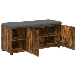 Banc d'entrée avec coussin Chêne Fumé 100 x 38 x 46 cm 536623536623