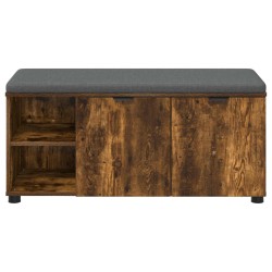 Banc d'entrée avec coussin Chêne Fumé 100 x 38 x 46 cm 536623536623