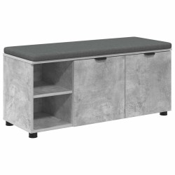 Banc d'entrée avec coussin Gris Béton 100 x 38 x 46 cm 536624536624
