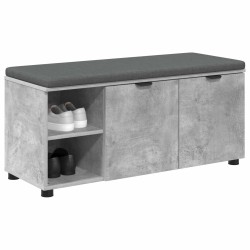 Banc d'entrée avec coussin Gris Béton 100 x 38 x 46 cm 536624536624