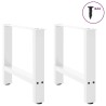 Pieds de table basse Blanc 2 pièces 50 x (42-43) cm Acier 536625536625
