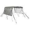 Toit bimini à 3 arceaux parois en maille 183x(185-198)x137 cm 536626536626