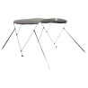 Toit bimini à 3 arceaux parois en maille 183x(185-198)x137 cm 536626536626