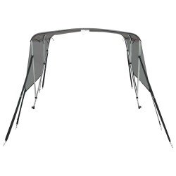Toit bimini à 3 arceaux parois en maille 183x(185-198)x137 cm 536626536626