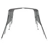 Toit bimini à 3 arceaux parois en maille 183x(185-198)x137 cm 536626536626