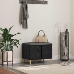 Banc d'entrée avec coussin Chêne Noir 60 x 38 x 46 cm 536627536627