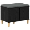 Banc d'entrée avec coussin Chêne Noir 60 x 38 x 46 cm 536627536627