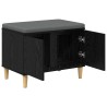 Banc d'entrée avec coussin Chêne Noir 60 x 38 x 46 cm 536627536627