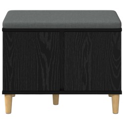 Banc d'entrée avec coussin Chêne Noir 60 x 38 x 46 cm 536627536627