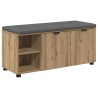 Banc d'entrée avec coussin Chêne Artisanal 100 x 38 x 46 cm 536629536629