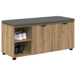 Banc d'entrée avec coussin Chêne Artisanal 100 x 38 x 46 cm 536629536629