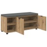Banc d'entrée avec coussin Chêne Artisanal 100 x 38 x 46 cm 536629536629