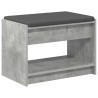 Banc d'entrée avec coussin Gris Béton 63 x 38 x 45 cm 536630536630