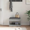 Banc d'entrée avec coussin Gris Béton 63 x 38 x 45 cm 536630536630