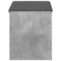 Banc d'entrée avec coussin Gris Béton 63 x 38 x 45 cm 536630536630