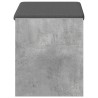 Banc d'entrée avec coussin Gris Béton 63 x 38 x 45 cm 536630536630