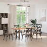 Pieds de table à manger en acier naturel 2 pièces 60 x (72-73) cm Acier 536631536631