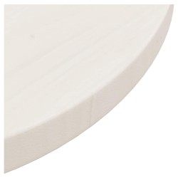 Dessus de table rond blanc Ø40x3 cm bois de pin massif 536632536632