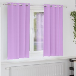 Rideaux occultants avec anneaux 2 pcs Violet 175 x 140 cm 536634536634