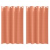 Rideaux occultants avec anneaux 2 pcs Couleur terre cuite 536638536638