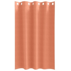 Rideaux occultants avec anneaux 2 pcs Couleur terre cuite 536638536638