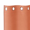 Rideaux occultants avec anneaux 2 pcs Couleur terre cuite 536638536638