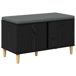 Banc d'entrée avec coussin Chêne Noir 80 x 38 x 46 cm 536640536640