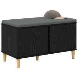 Banc d'entrée avec coussin Chêne Noir 80 x 38 x 46 cm 536640536640