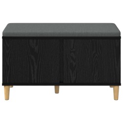 Banc d'entrée avec coussin Chêne Noir 80 x 38 x 46 cm 536640536640