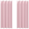 Rideaux occultants avec anneaux 2 pcs Rose bébé 225 x 140 cm 536641536641