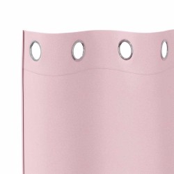 Rideaux occultants avec anneaux 2 pcs Rose bébé 225 x 140 cm 536641536641