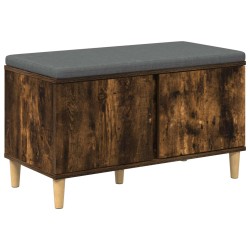 Banc d'entrée avec coussin Chêne Fumé 80 x 38 x 46 cm 536642536642